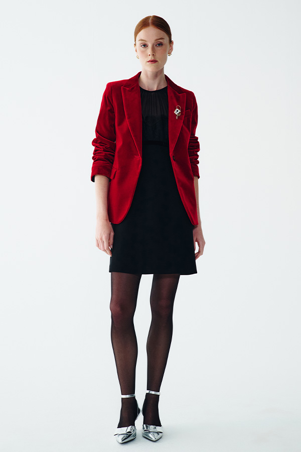 Giacca Velluto Rosso Intrend